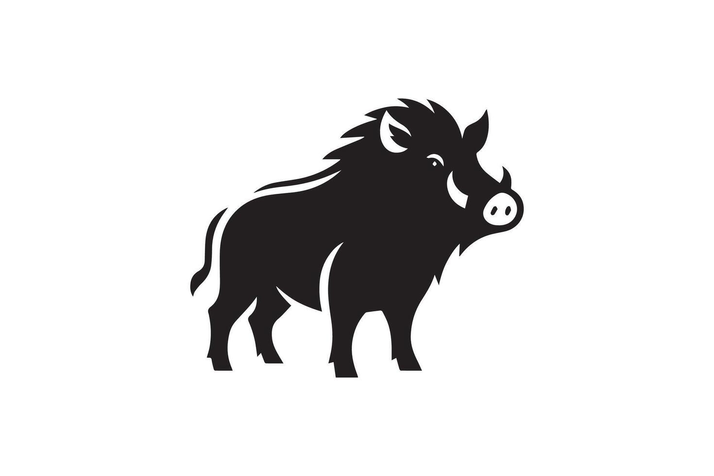 Wild boar logo design vector