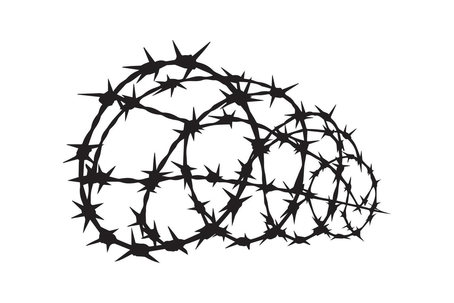 Barbed wire on a white background vector