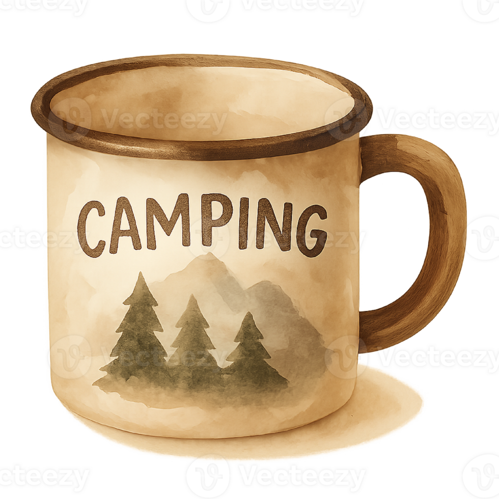 Camping mug icon png