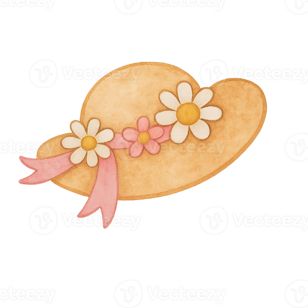 A hat with flowers on it png