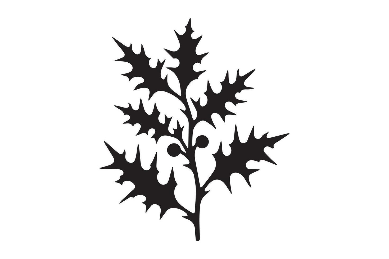 Holly leaves illustration vector