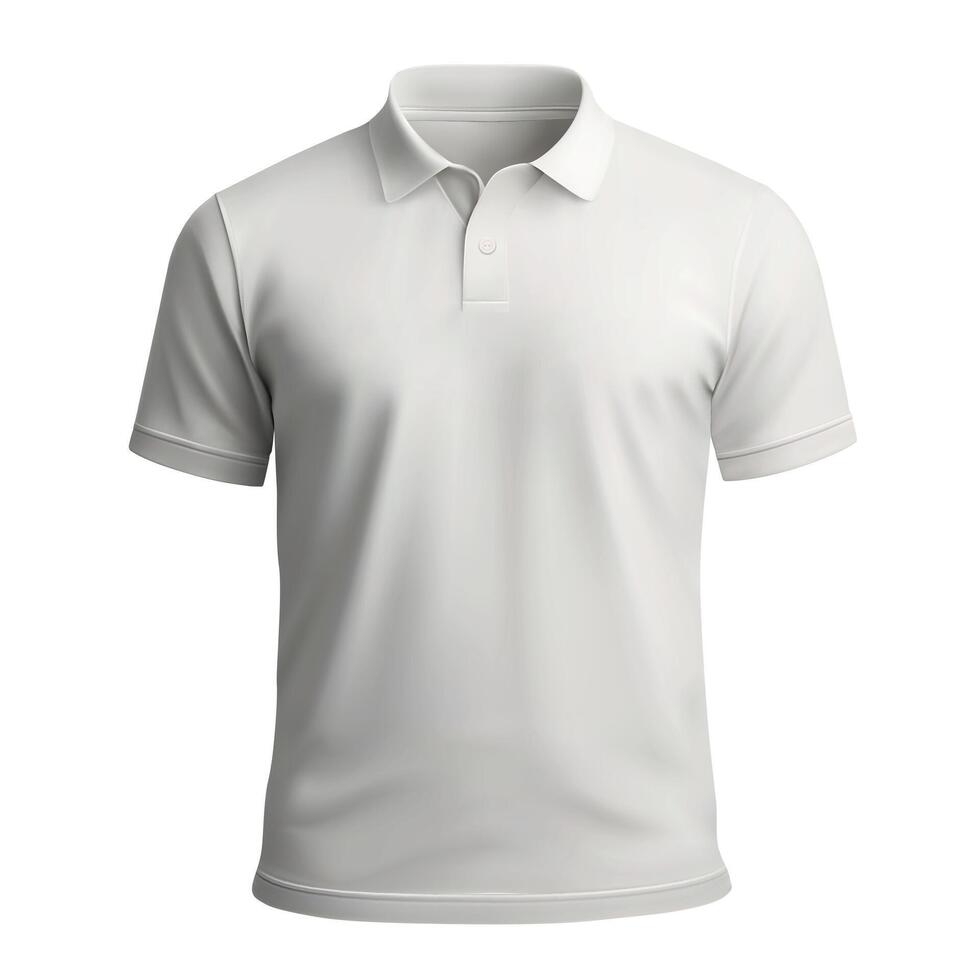 White short sleeve rugby jersey with front button placket vector