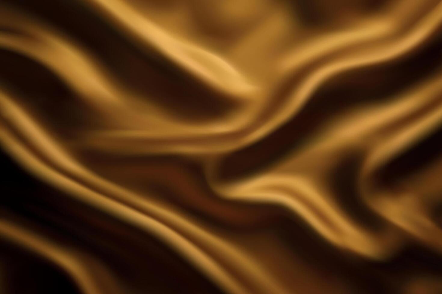 Elegant gold silk fabric waves with soft folds vector