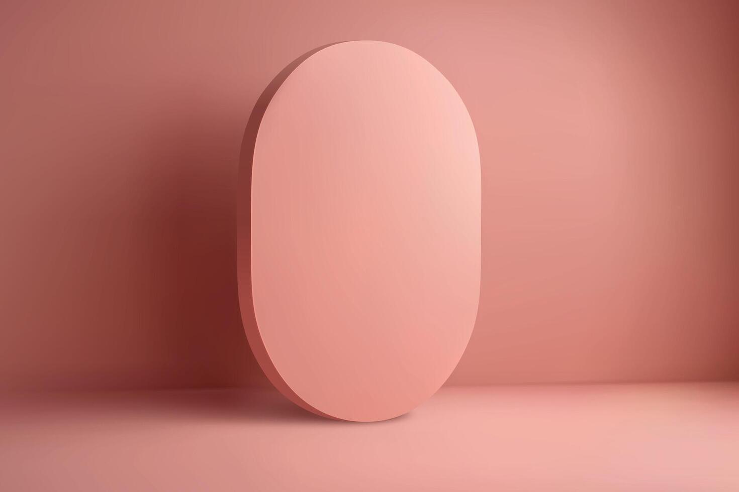 Studio pink set with vertical soft edged shape and gradient light vector