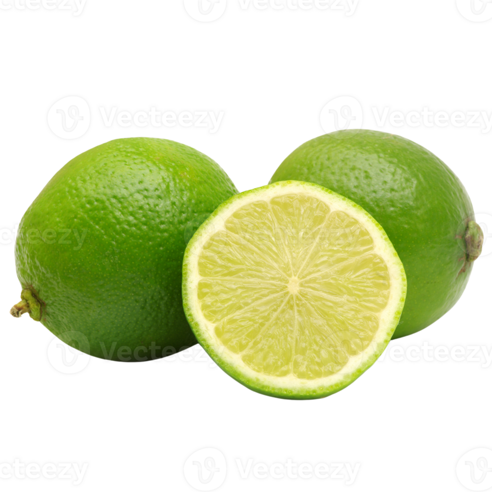 Sliced Lime on Transparent Background png
