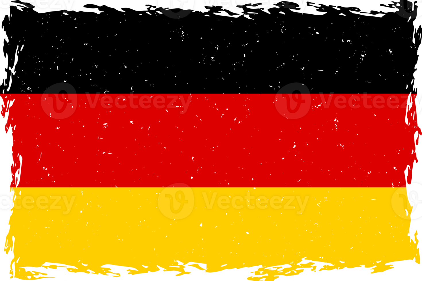 Flag of germany brush stroke grunge texture png