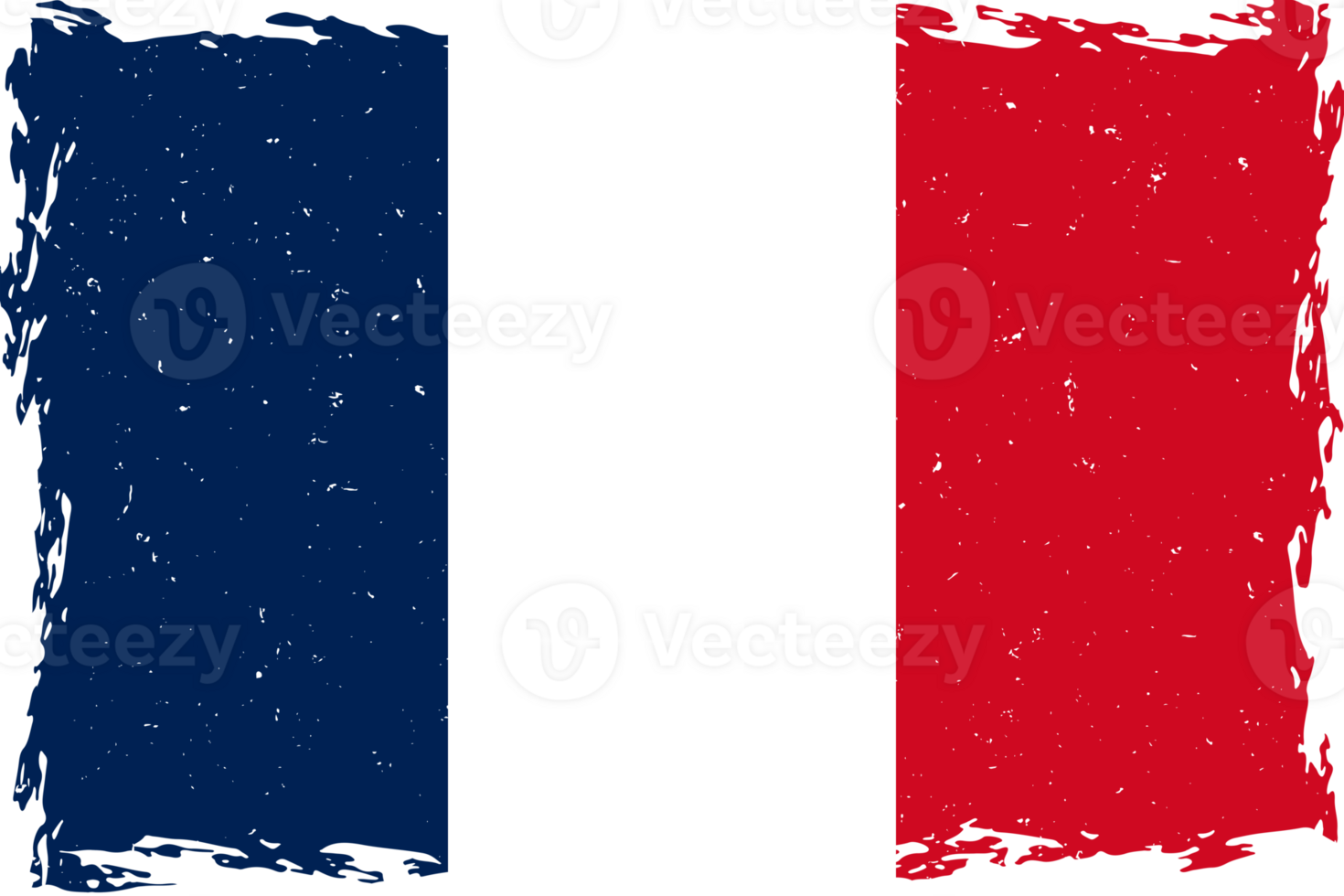 Flag of france brush stroke grunge texture png