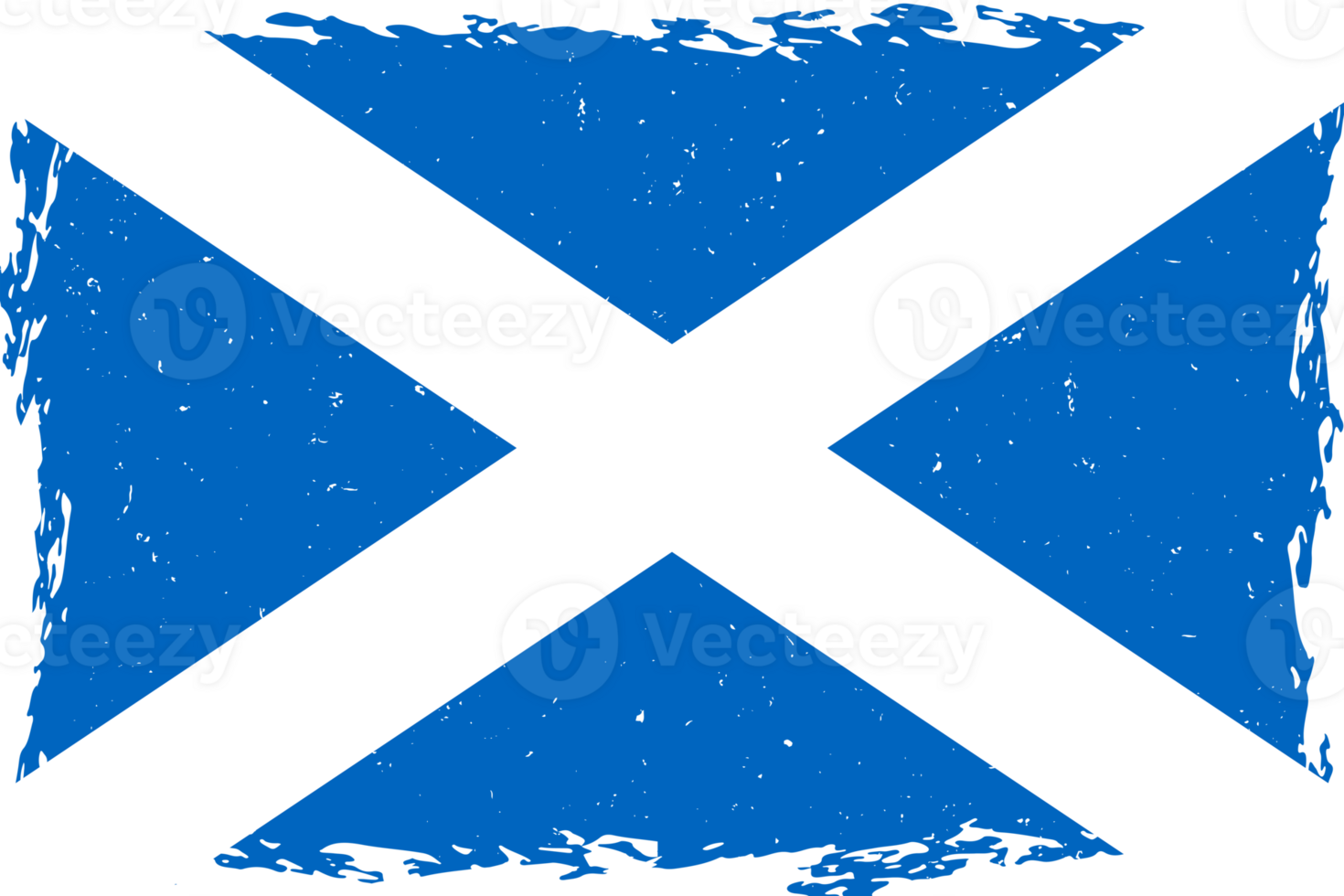Flag of scotland brush stroke grunge texture png