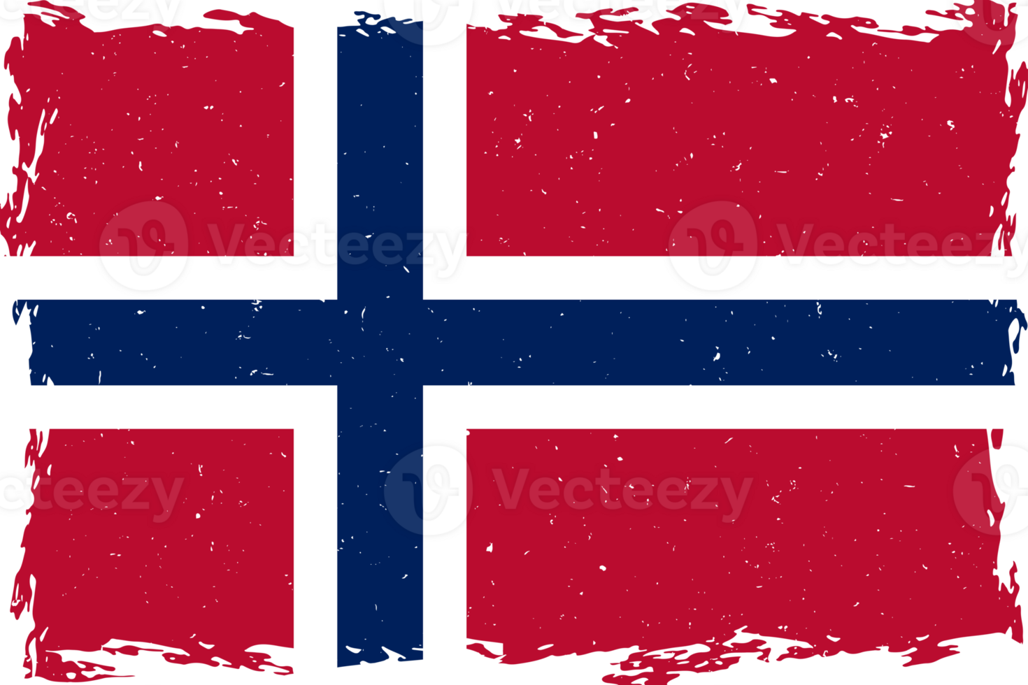 Flag of norway brush stroke grunge texture png