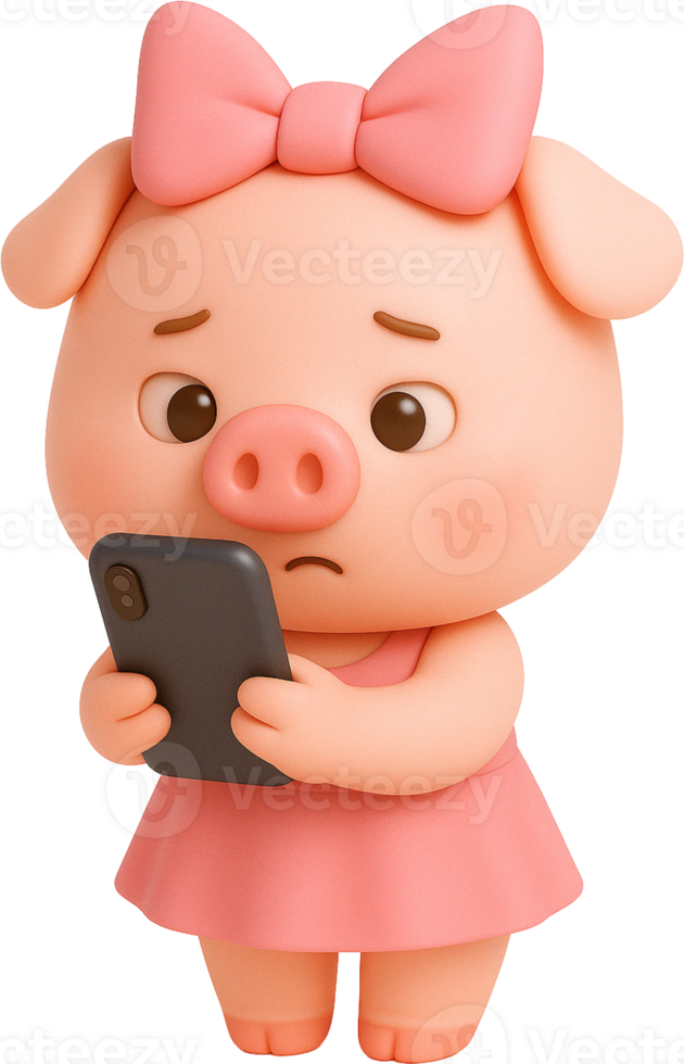 Hot and Tired Piggy Girl png