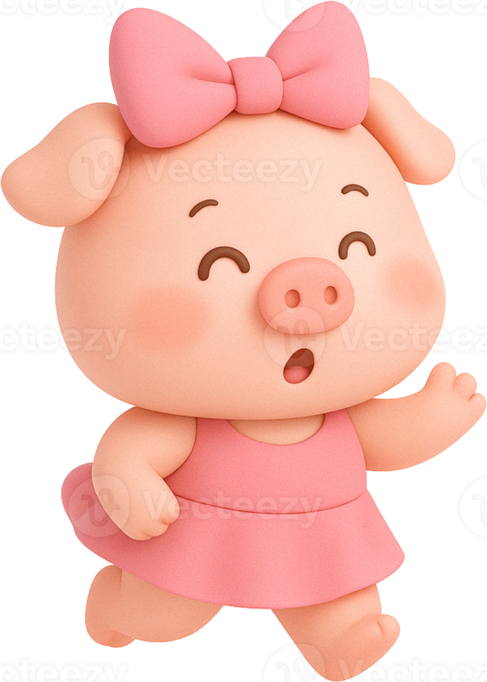 Surprised Pig Waking Up png