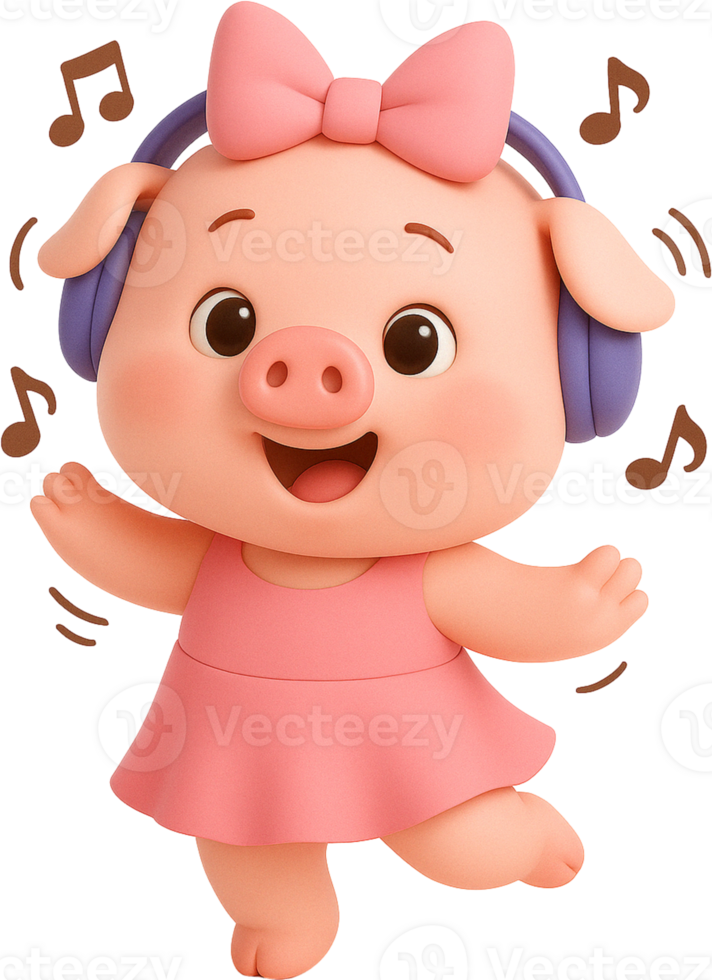 Waving Pig Hello png