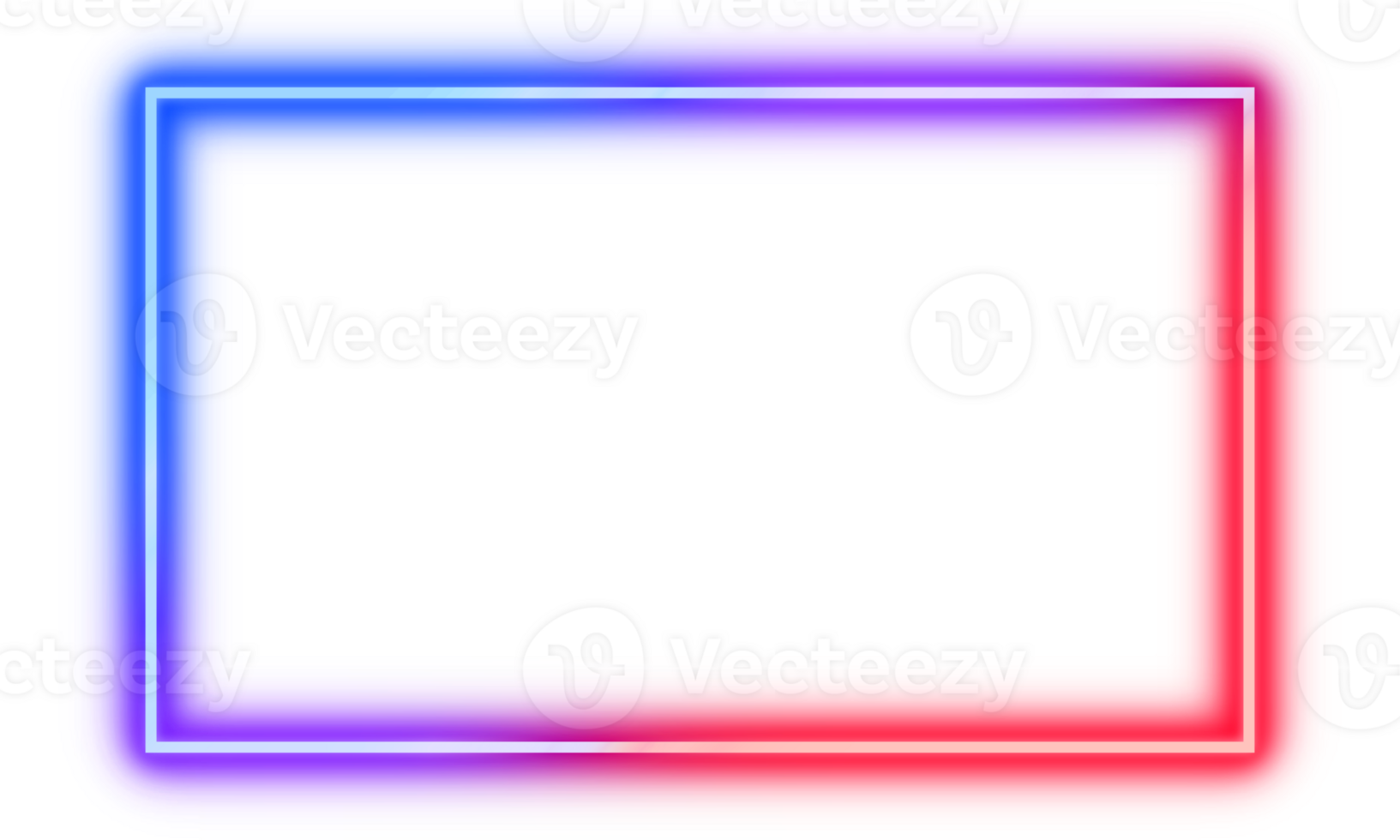 Neon frame. LED neon rectangle frame. Neon light line png
