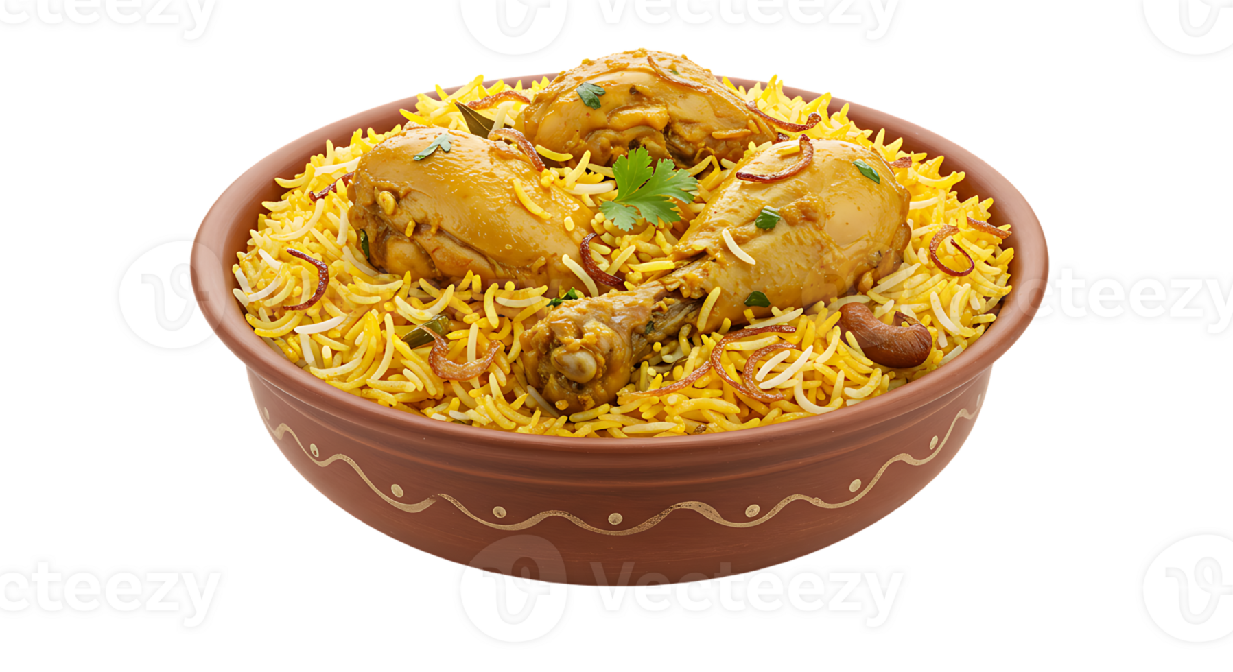 Indian Chicken Biryani Meal with Clear Background png