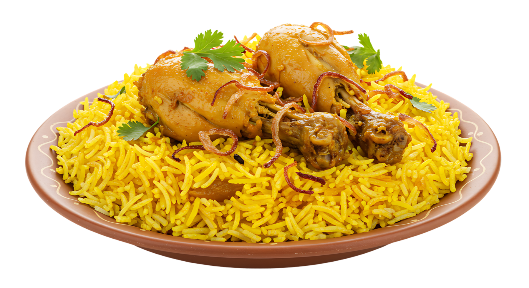 Delicious Chicken Rice Meal with Transparent Background png