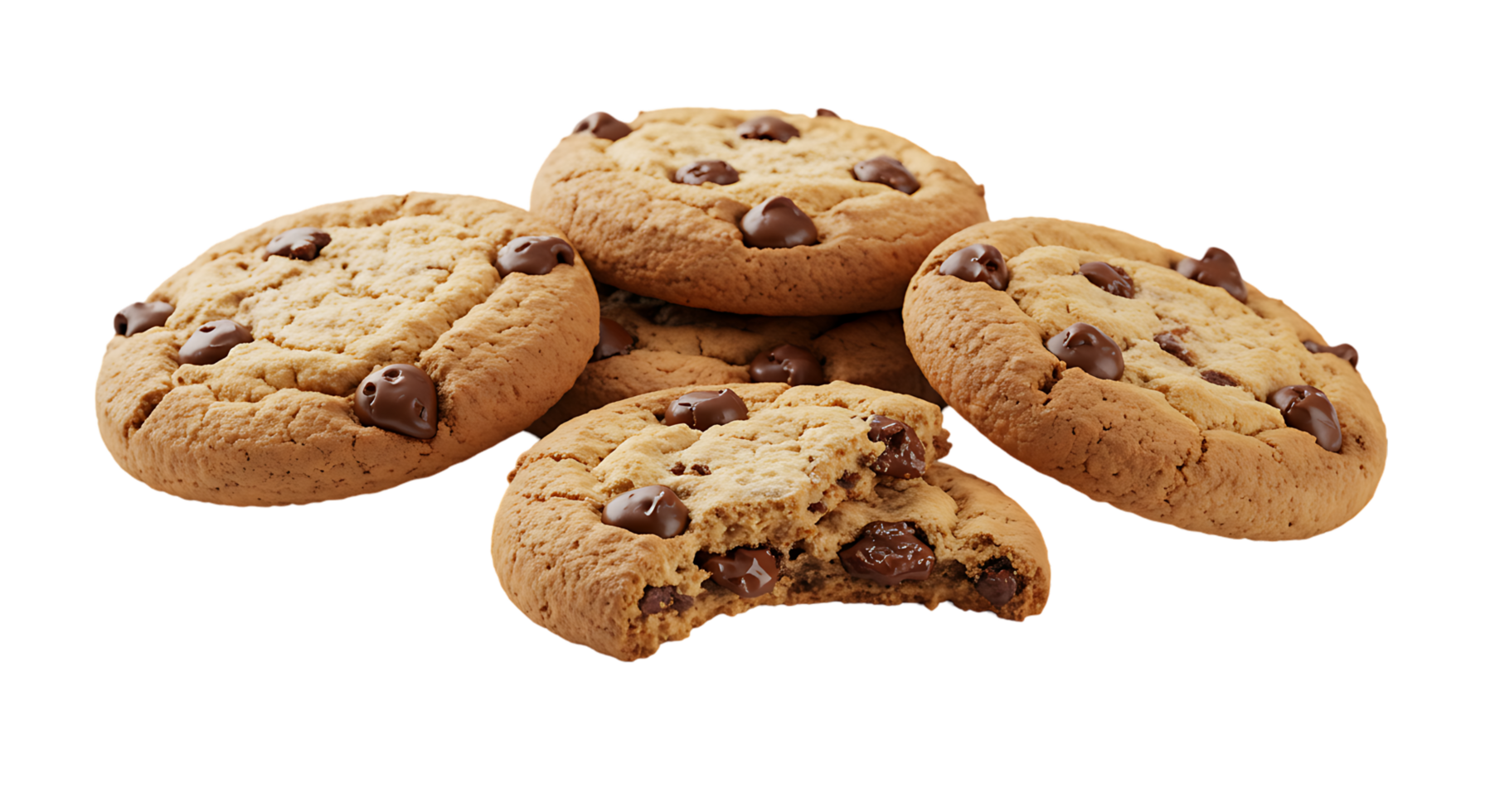 Chocolate Cookies with Biscuits Isolated on Transparent png