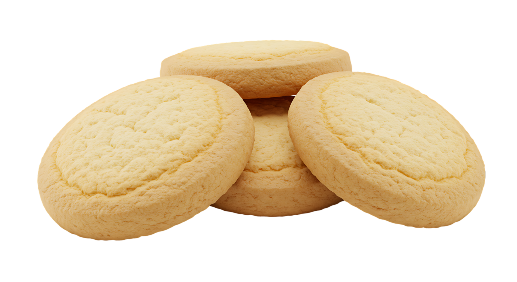 Cookie Stack with Golden Chips on Transparent Background png