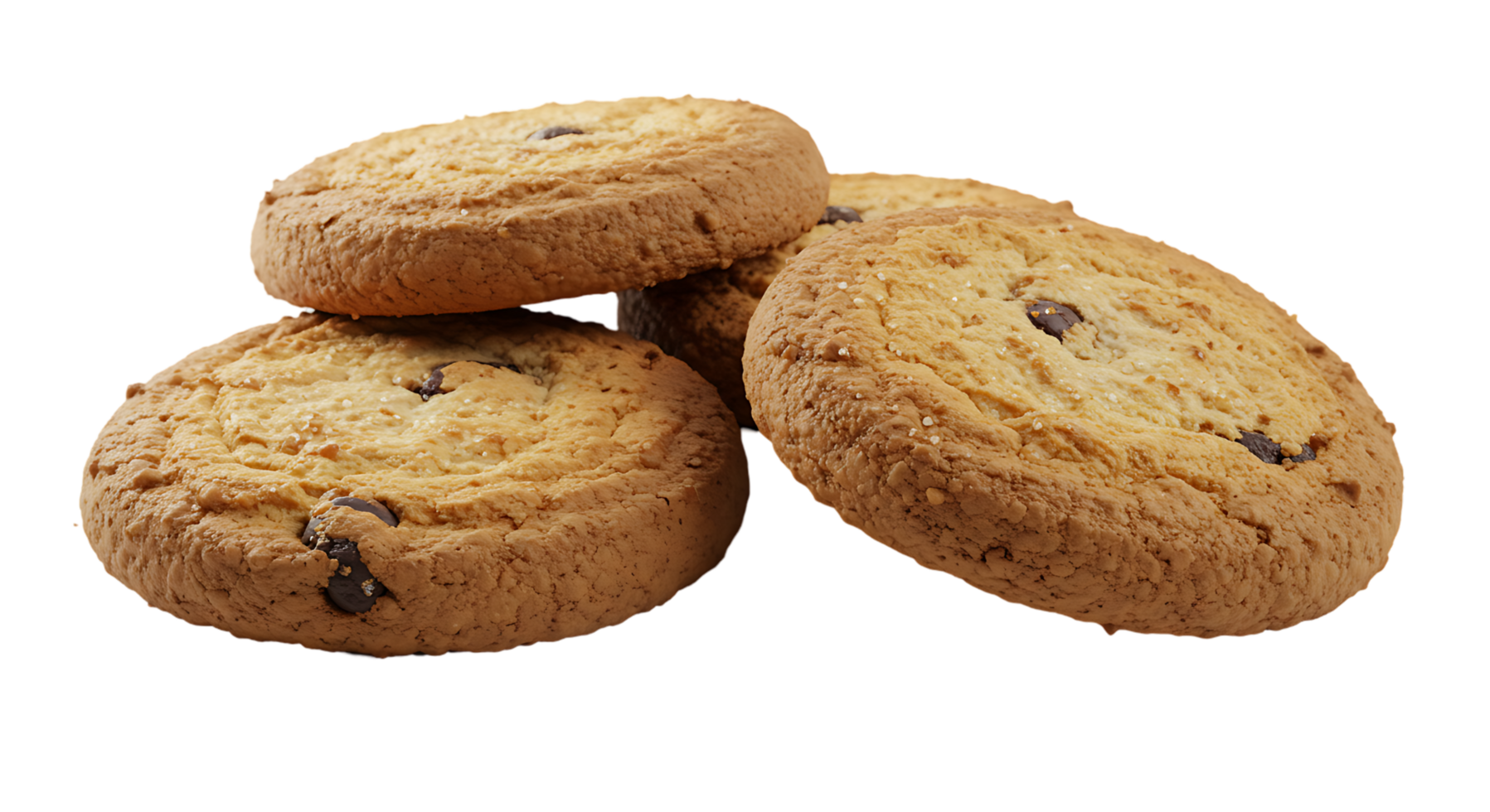 Yummy Cookies Piled on Transparent Isolated Background png
