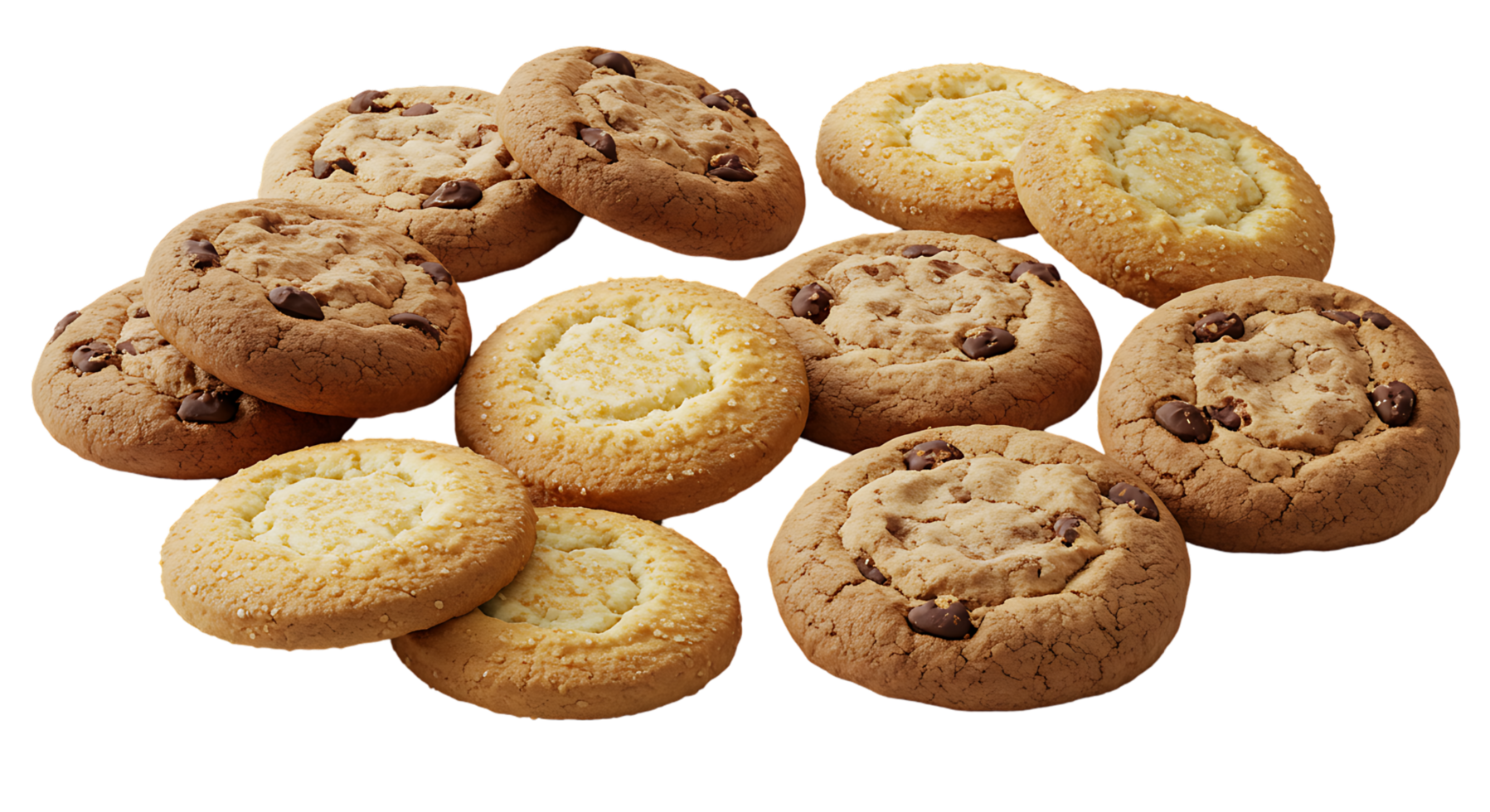 Sweet Cookies in Stack Isolated on Transparent png
