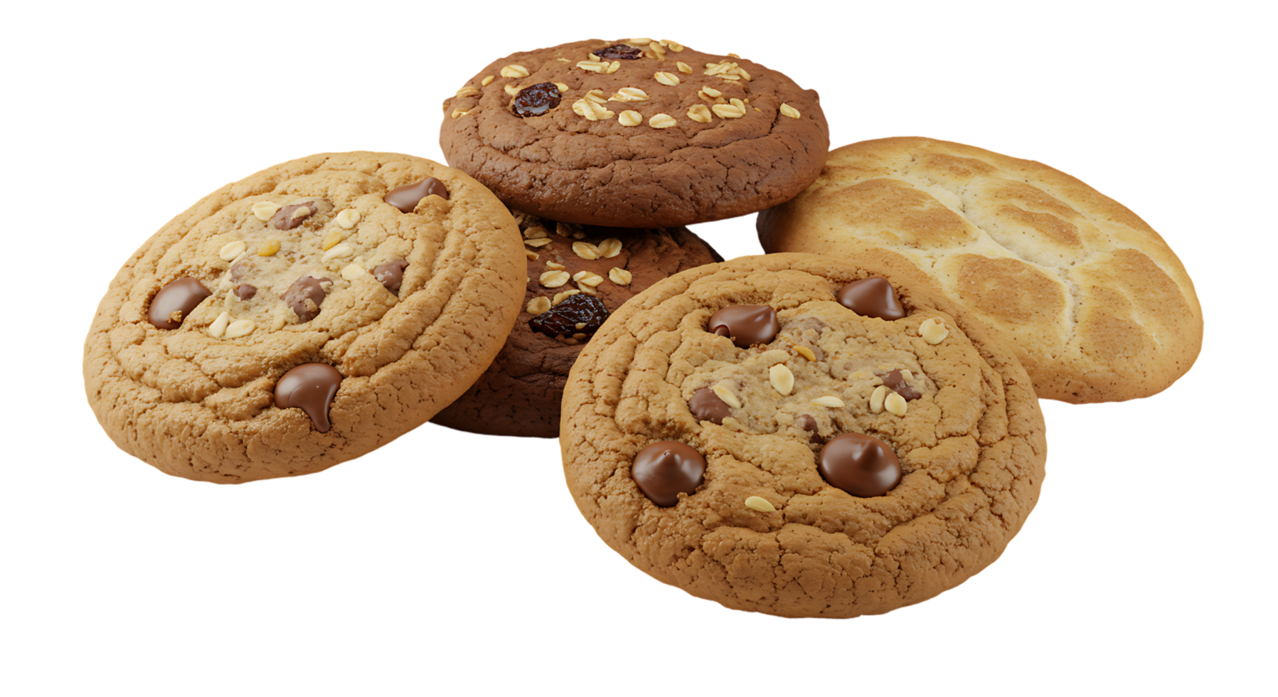Delicious Cookie and Biscuit Set Isolated on Background png