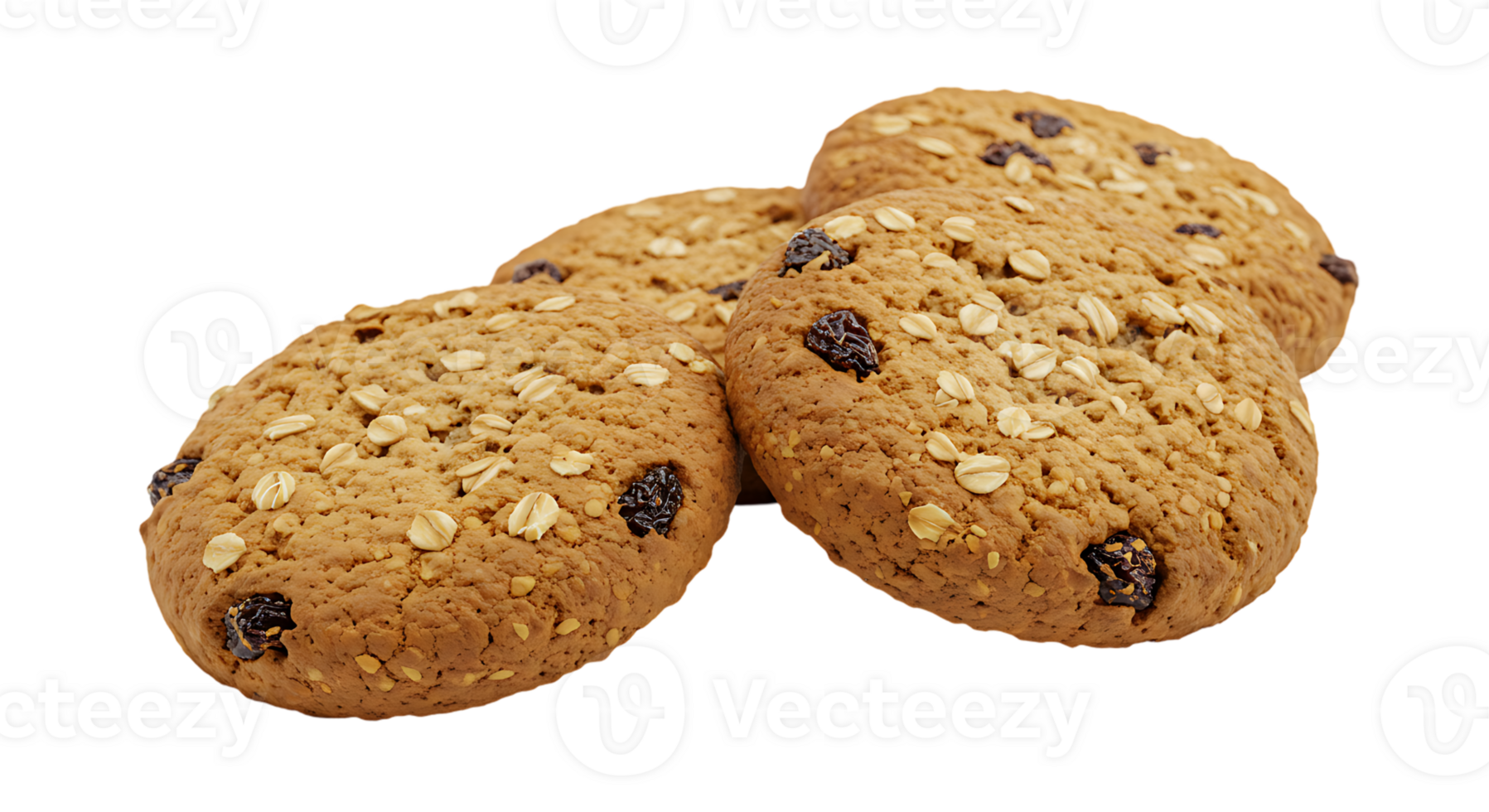 Chocolate Chip Biscuits Arranged on Transparent Background png