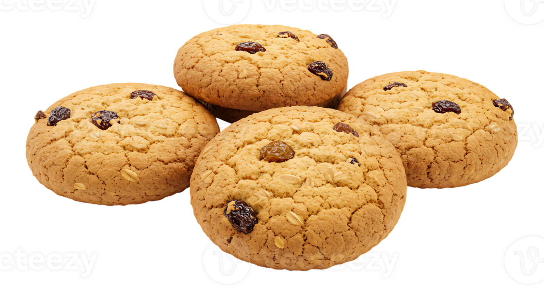 Sweet Chocolate Cookies Kept on a Transparent Background png