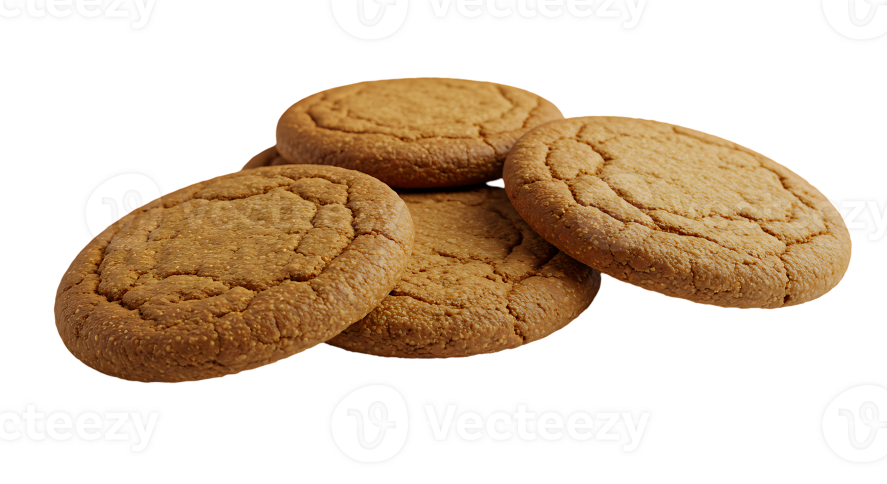 Yummy Chocolate Cookies in a Stack Isolated on Background png