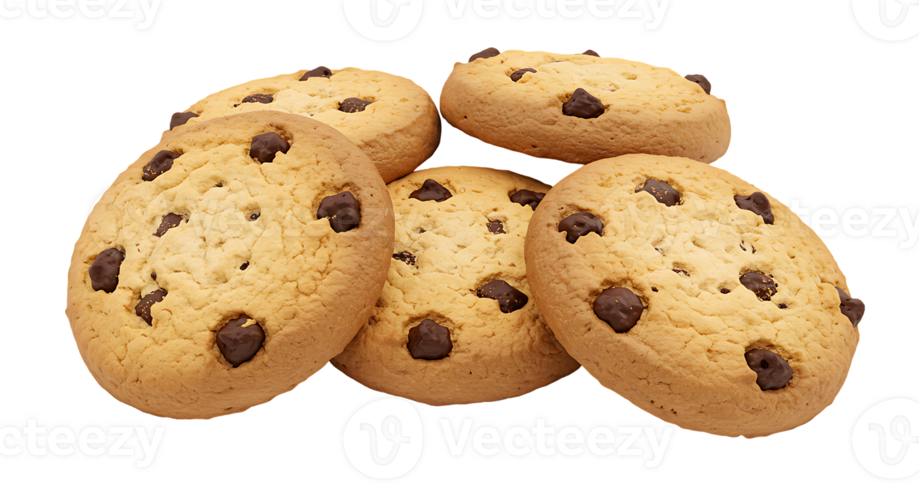 Freshly Baked Cookies Isolated on a Clear Transparent Background png
