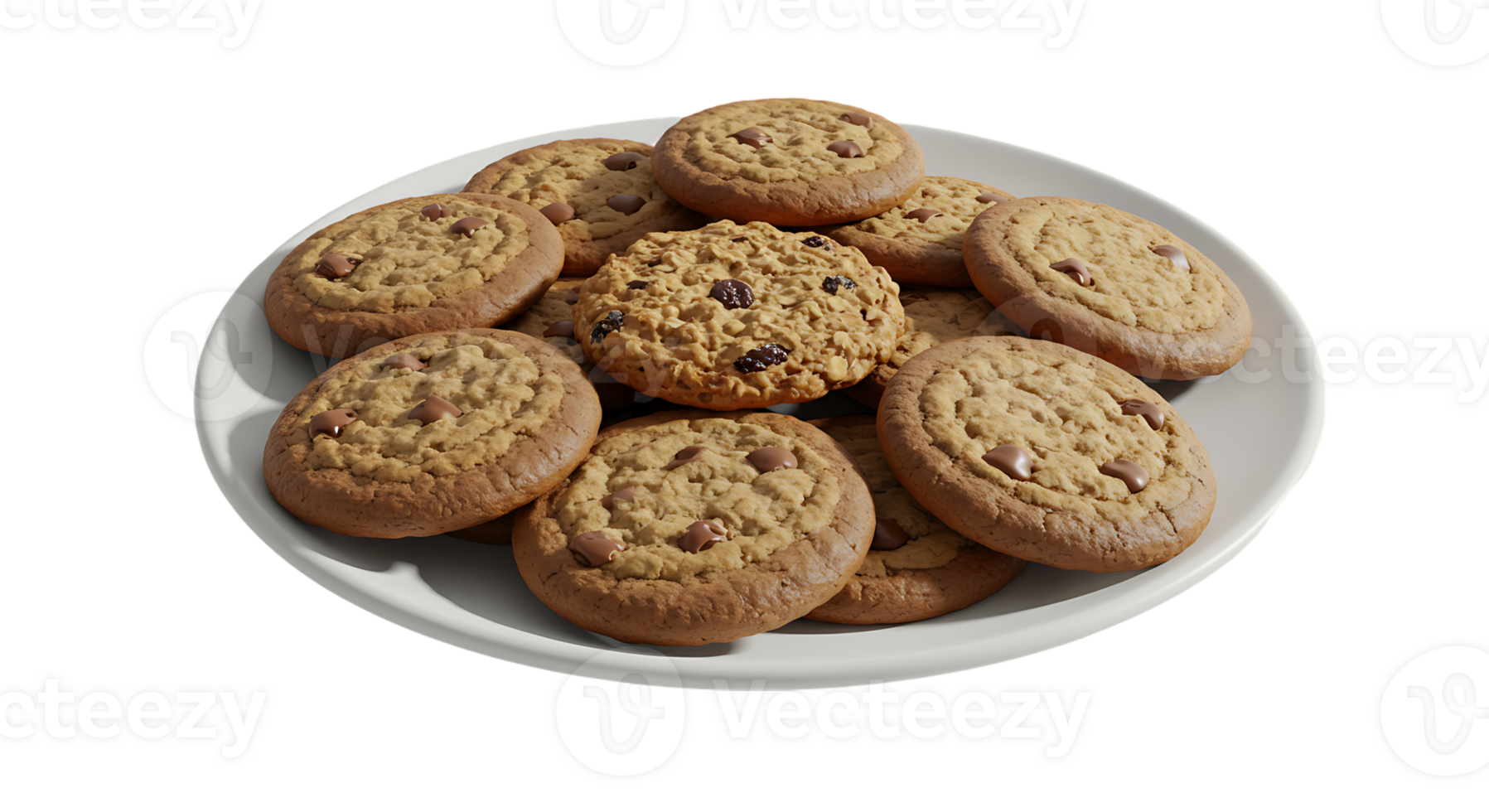 Crispy Biscuits and Cookies on Transparent Background png