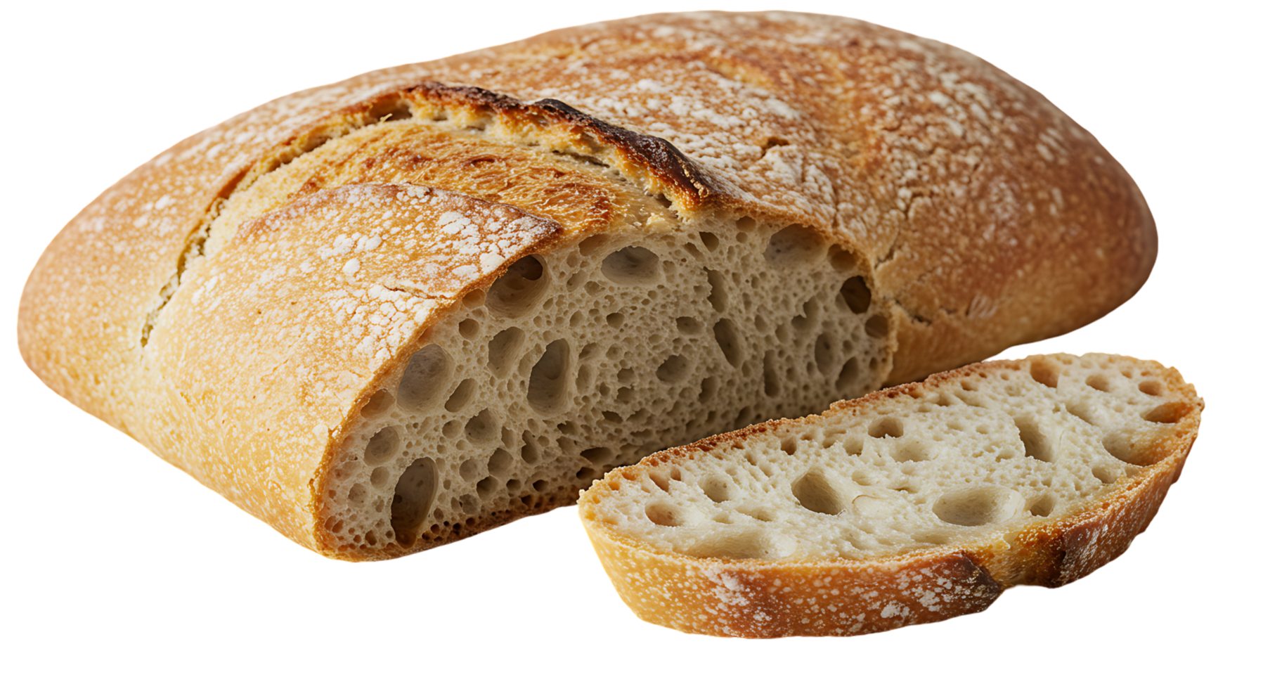 Yummy Bread with Brown Crust on Transparent Background png