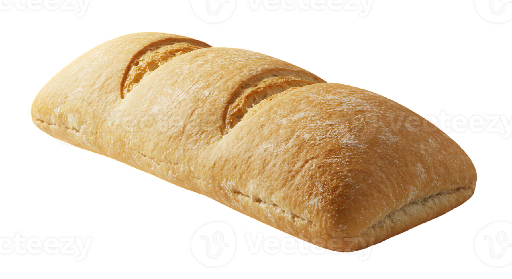 Freshly Baked Golden Bread Isolated on Transparent Background png