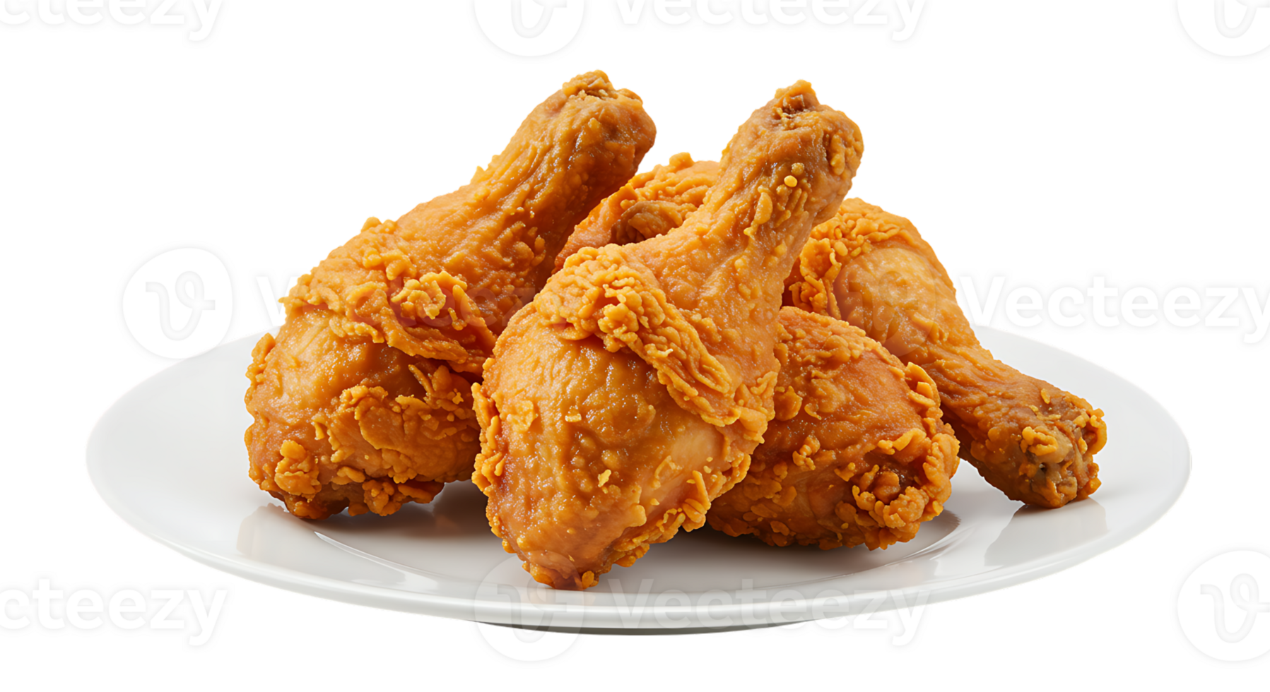 Freshly Cooked Chicken Fried Isolated on Transparent Background png