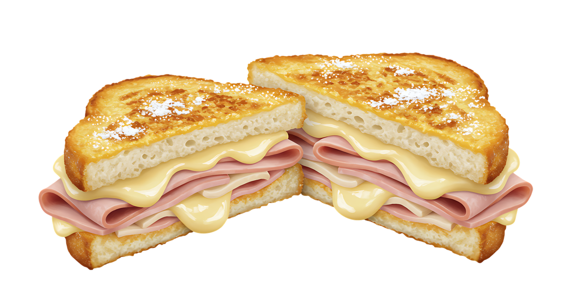 Tasty Sandwich with Golden Crust on Transparent Background png