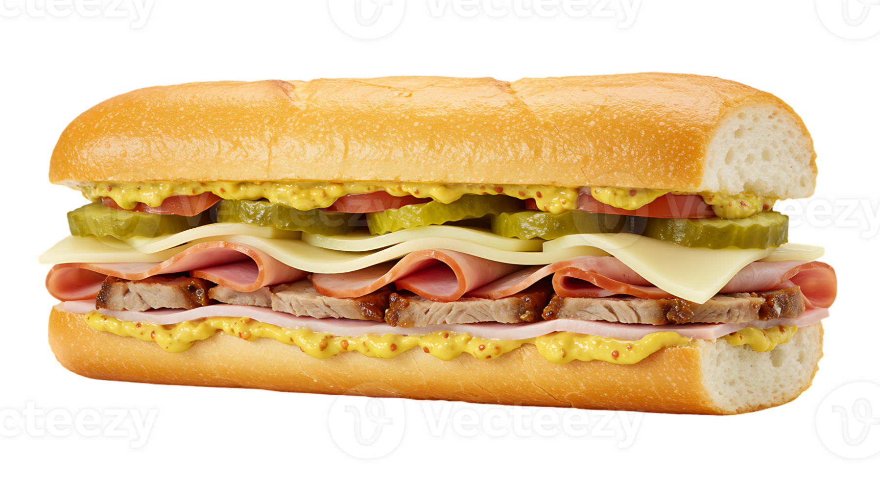 High-Quality Sandwich on Transparent Background for Visual Projects png