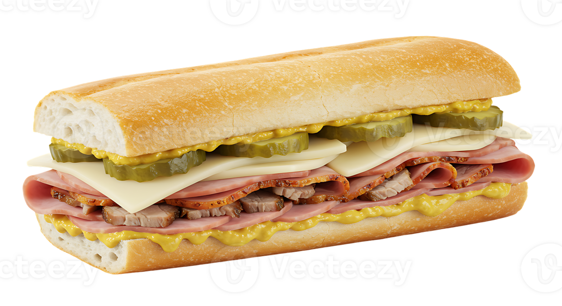 Fresh Sandwich Isolated on Transparent Background for Creative Projects png
