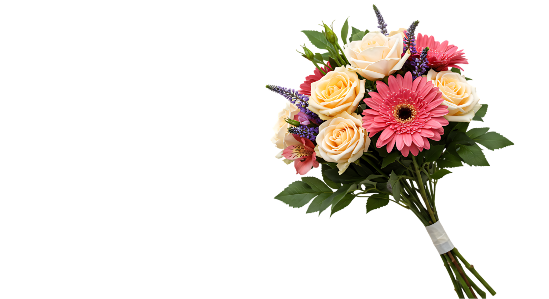 Elegant garden bouquet isolated from background png