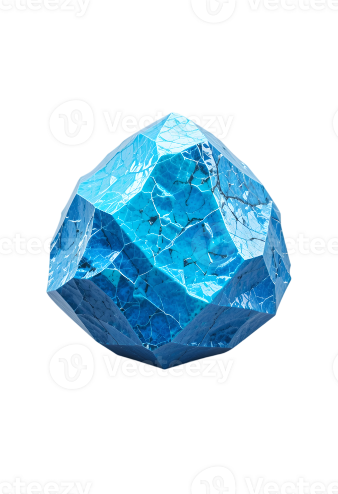 A glossy blue color rock stone. png