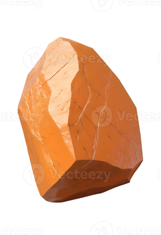 A orange color stone illustration. png