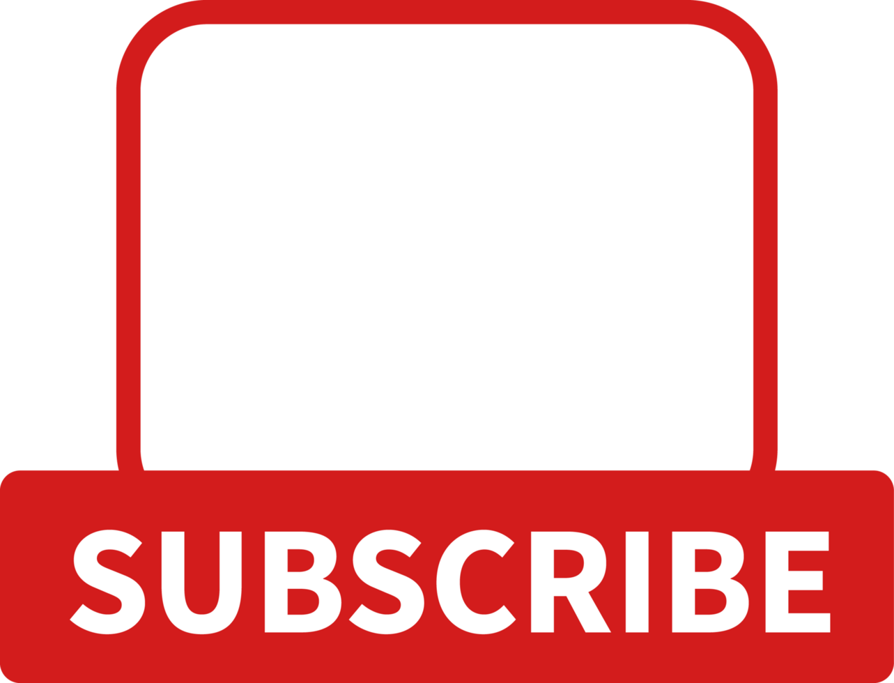 subscribe button, red subscribe button social media button. png
