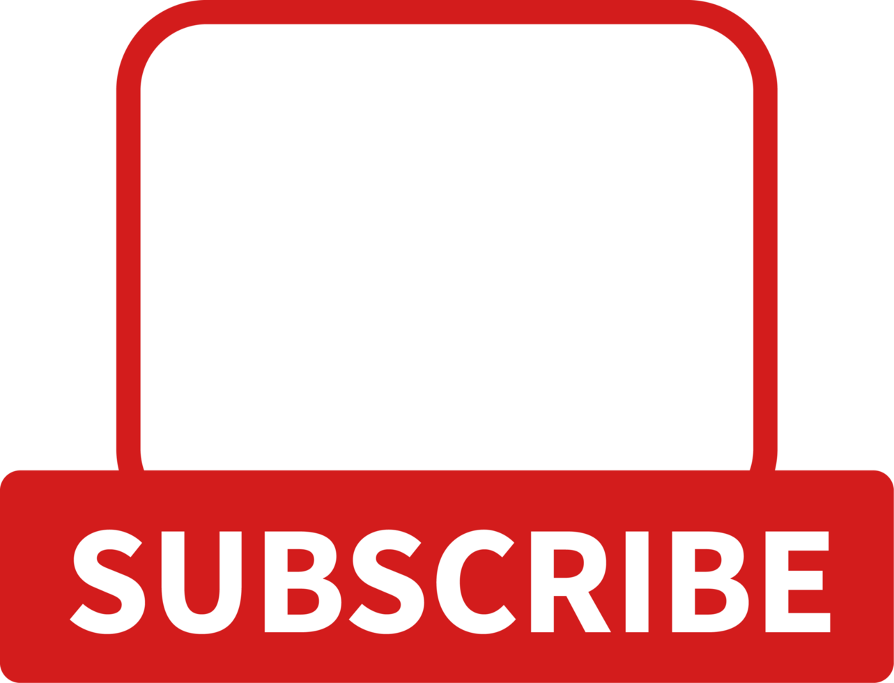 Lower third sign subscribe button, red subscribe button social media button. Subscribe like comment share png