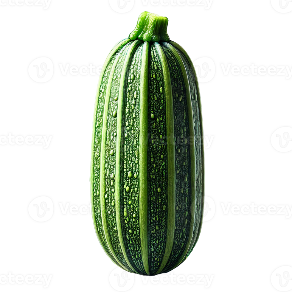 Fresh zucchinis in various shapes and sizes, top view isolated on transparent background png