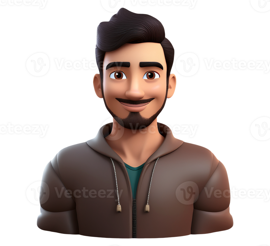 a man with a beard and a hoodie on png