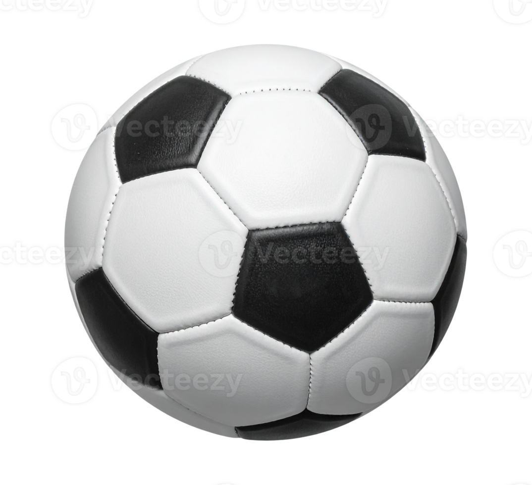 an isolated soccer ball on a transparent background png