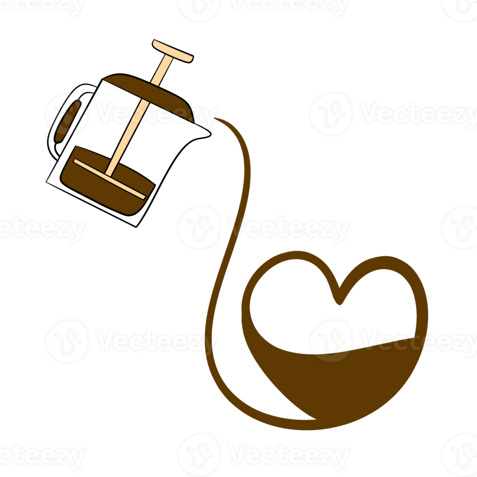 coffee pot and heart icon, coffee and heart icon, coffee and heart icon, coffee and png