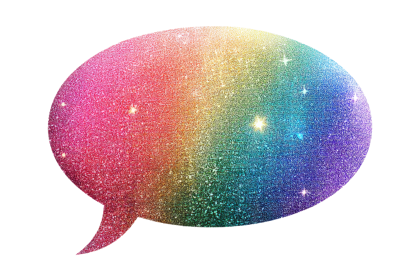 Digital art colorful speech bubbles png