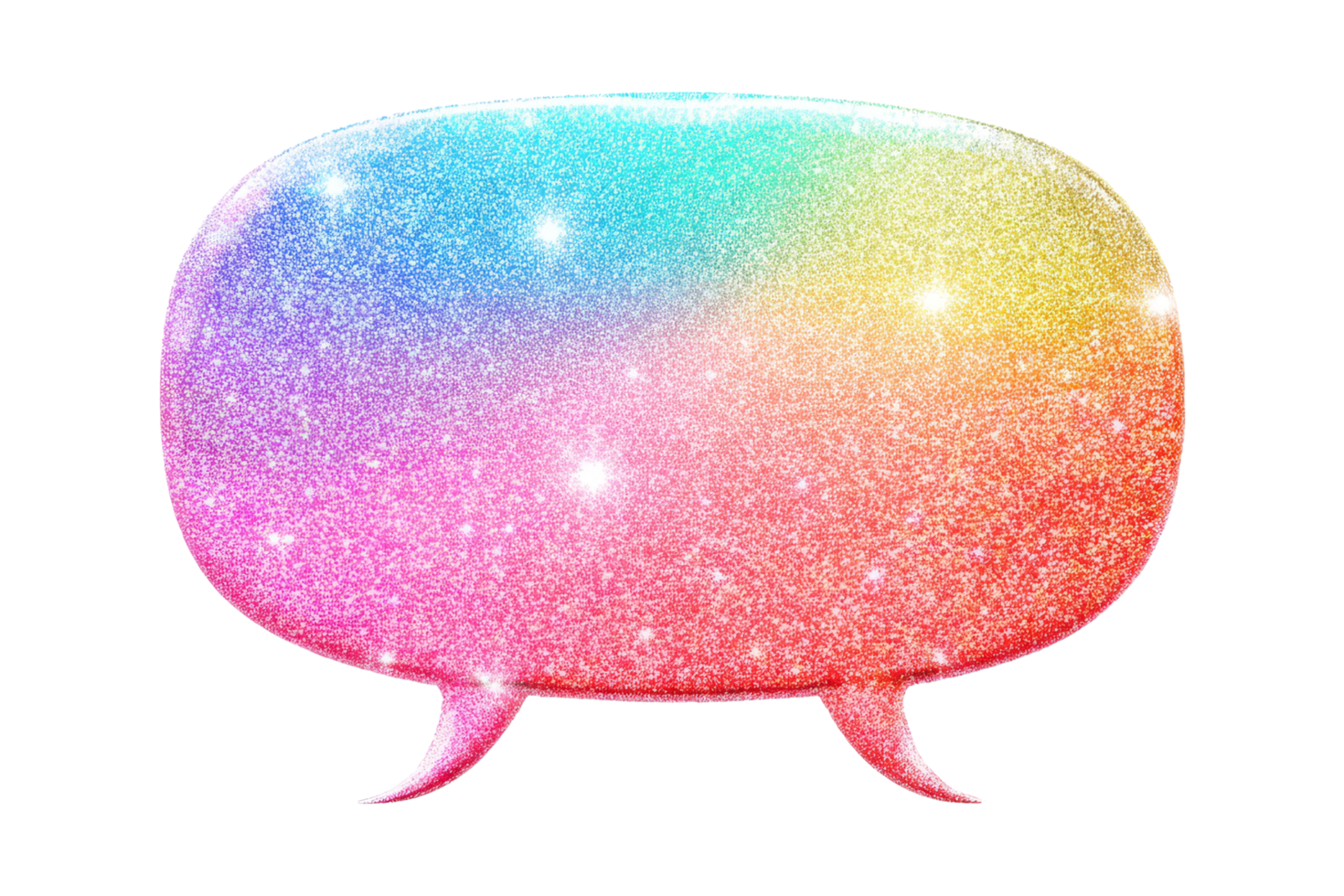 Colorful digital art speech bubbles png