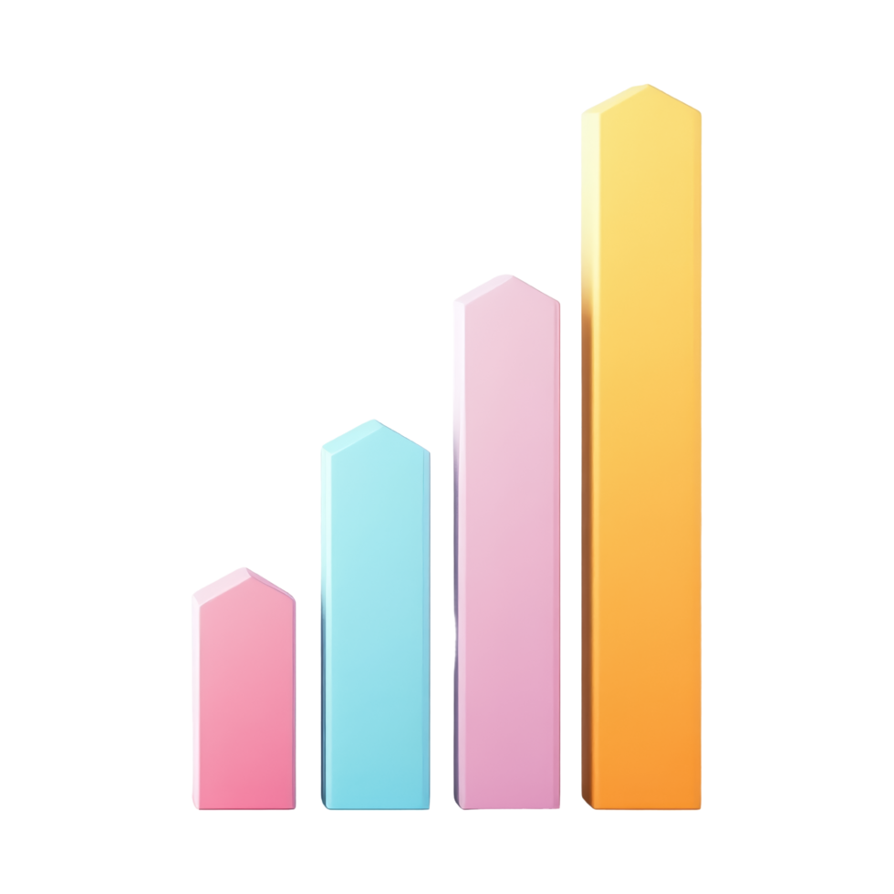 Growth bar chart visualization png
