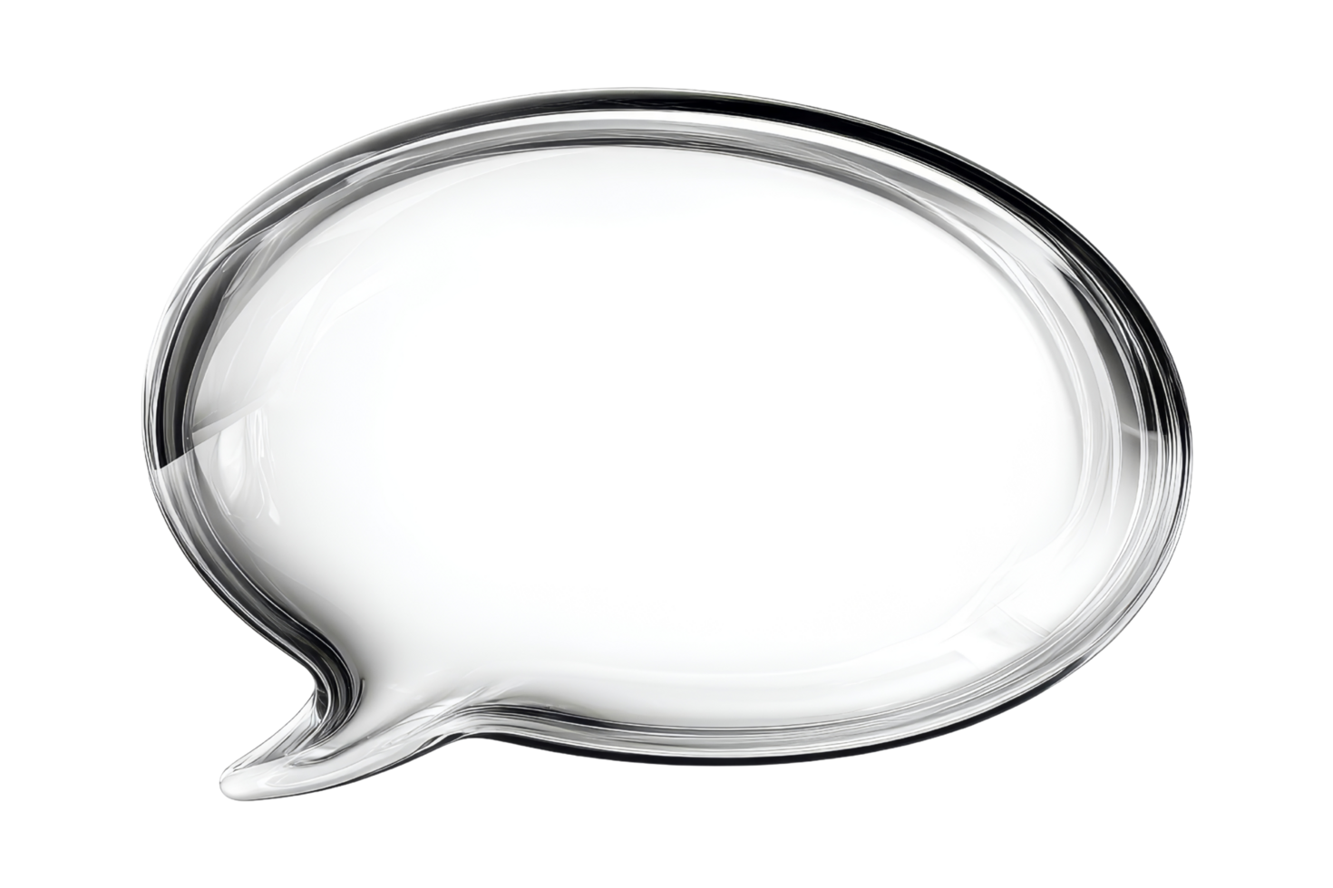 Digital graphic clear speech bubble png