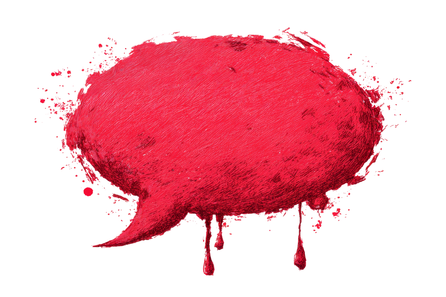 Creative red speech bubble design png