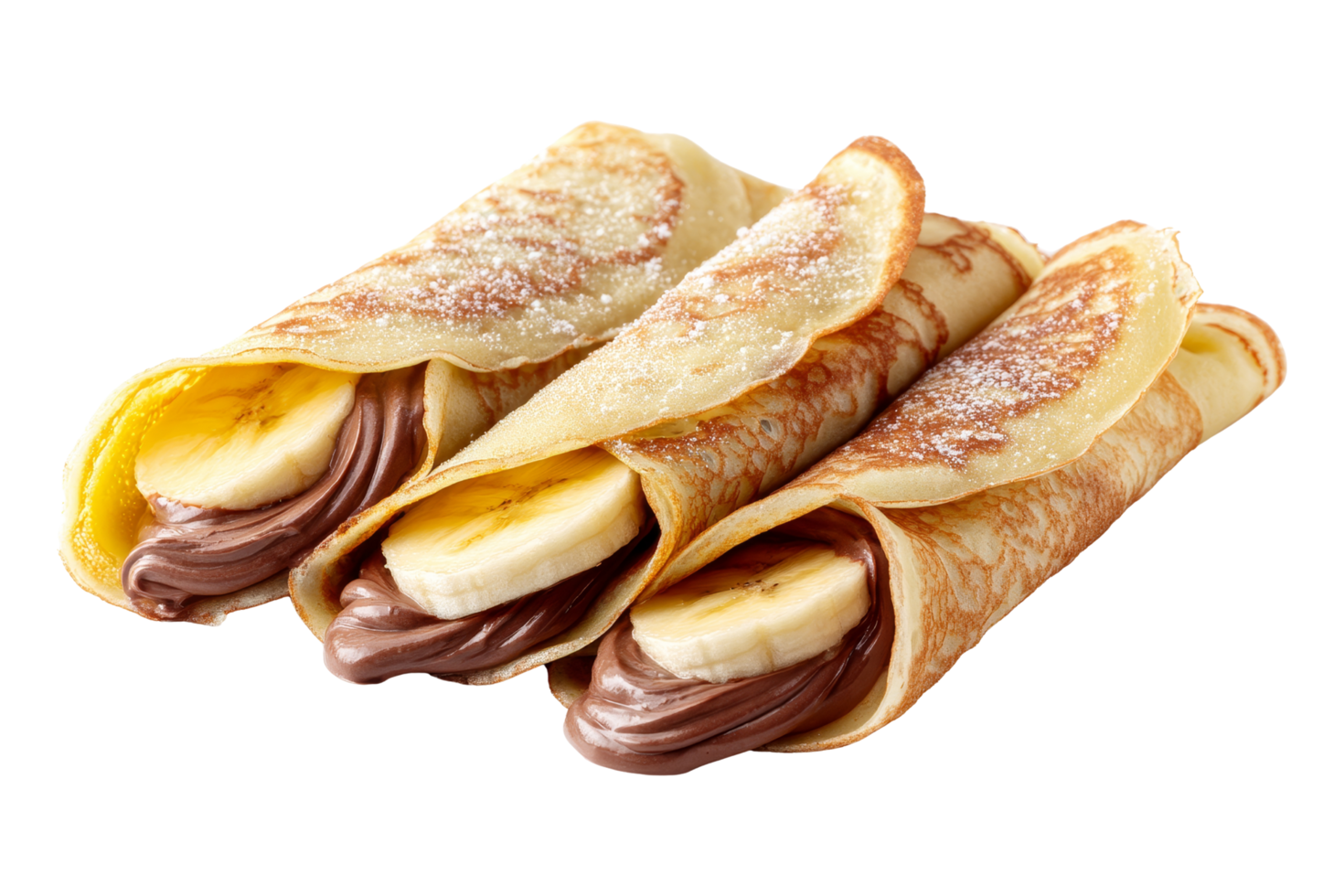 Delicious banana crepes delight png